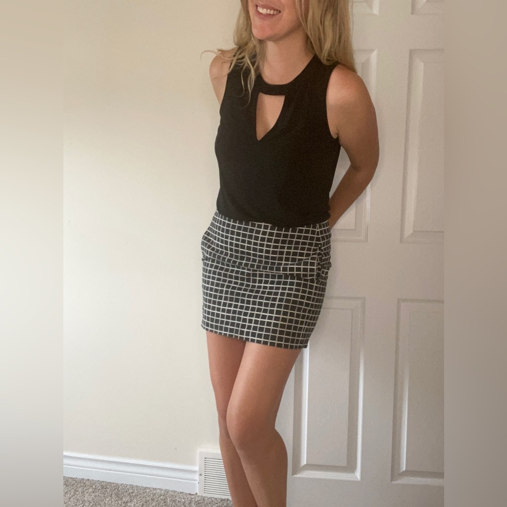 Smart Set Checkered Plaid Mini Skirt